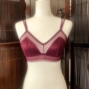NWOT, Victoria’s Secret Maroon Bralette Size LG